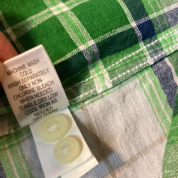 Men’s Banana Republic linen & cotton button down plaid shirt size small - Picture 10 of 10